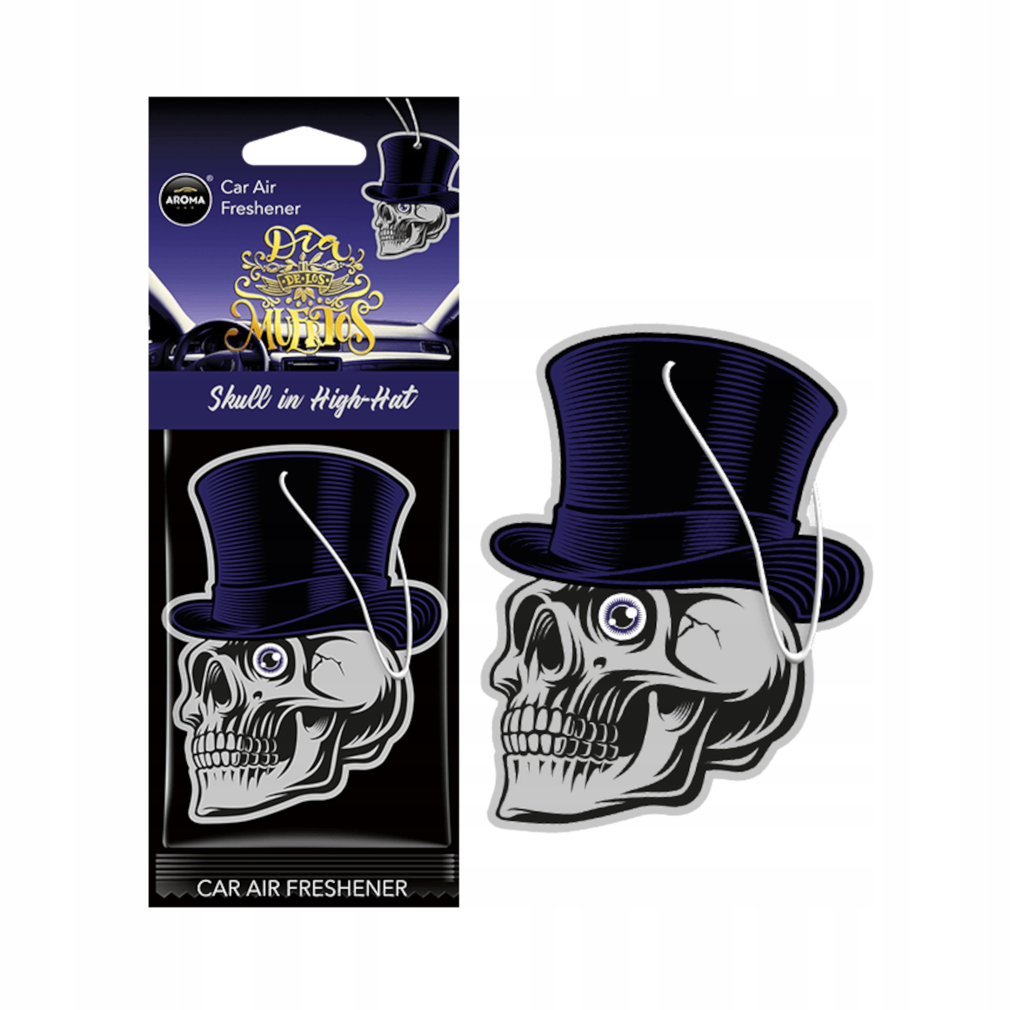 Aroma Skull In High Hat Dia De Los Muertos Zawieszka Zapachowa