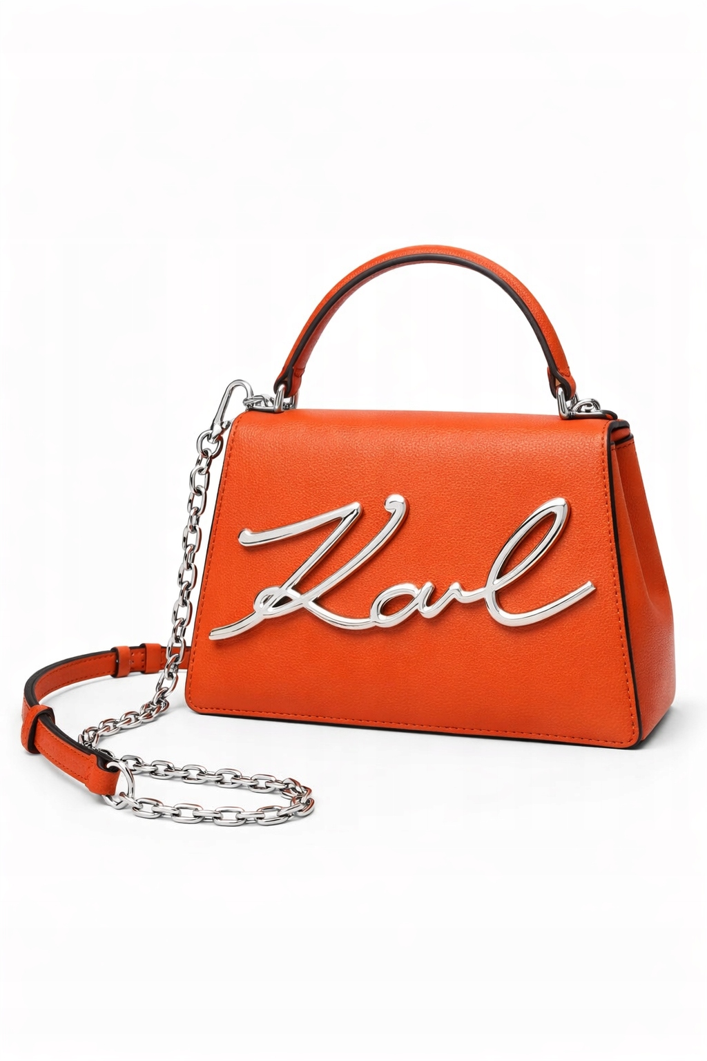 Karl Lagerfeld Oranžový Kufřík S Ozdobným Nápisem Karl I4B