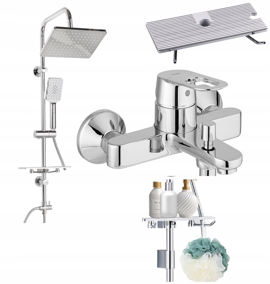 

Deszczownica 26 zestaw bateria wannowa Grohe