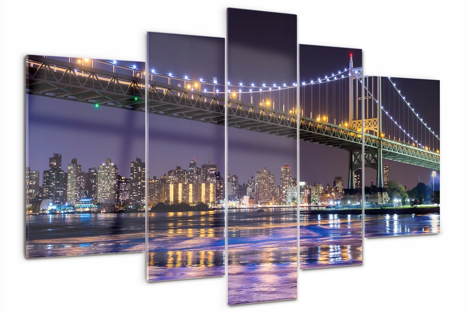 

Obraz szkło tryptyk do salonu Most w Nowym Jorku