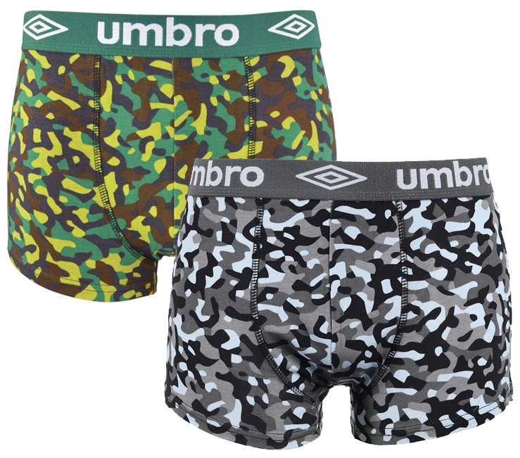 UMBRO BOKSERKI MĘSKIE MAJTKI 2 SZTUKI MORO L