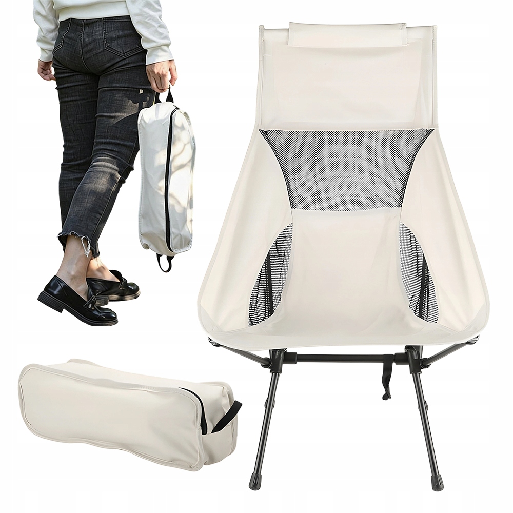 Turistické Skládací Kempingové Křeslo Lehké, Pohodlné, Rybářské, 130 Kg