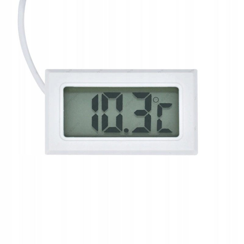 Termometr montażowy samochodowy miernik -50 +110°C Model WHITE 1m