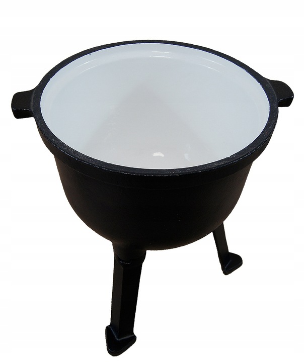 KOCIOŁEK MYŚLIWSKI ŻELIWNY GARNEK EMALIOWANY 8L Producent Rossner austria