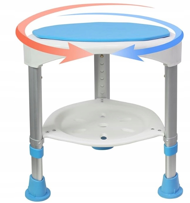 Krzesło Prysznicowe Taboret Pod Prysznic Stołek Krzesełko Do Kąpieli 360°