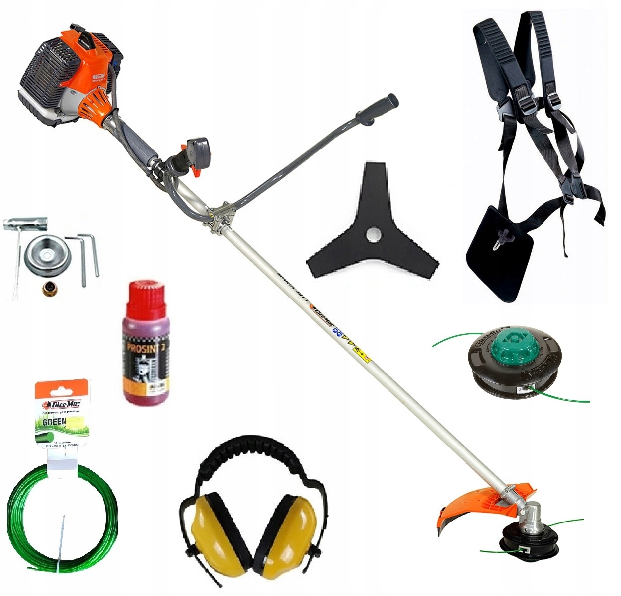 Kosa Spalinowa Oleo-mac Sparta 441 2,1KM Szelki +głowica+tarcza +dodatki