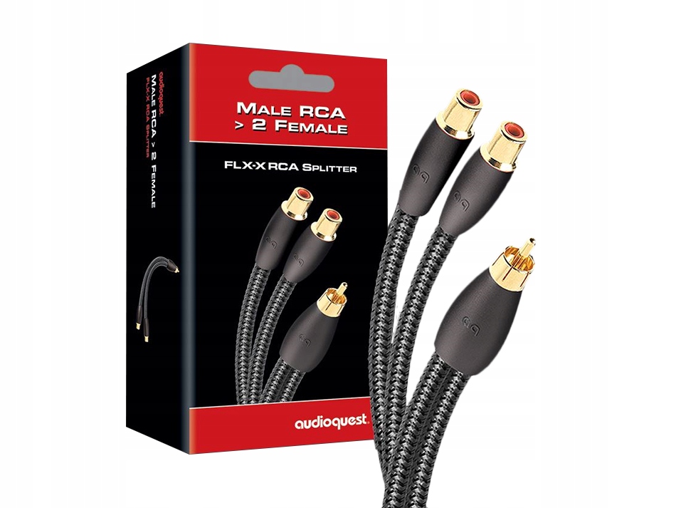Audioquest Flx-x Rca M-2F adaptér splitter 1 x Rca 2 x Rca, kabel 15 cm