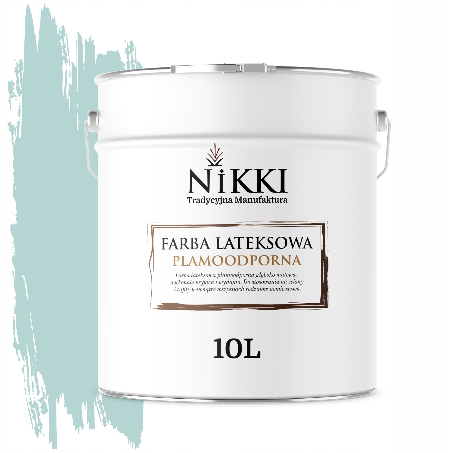 Latexová Farba Odolná Voči Škvrnám, Svetlo Mätová H1561 10L, Hlboká Matná