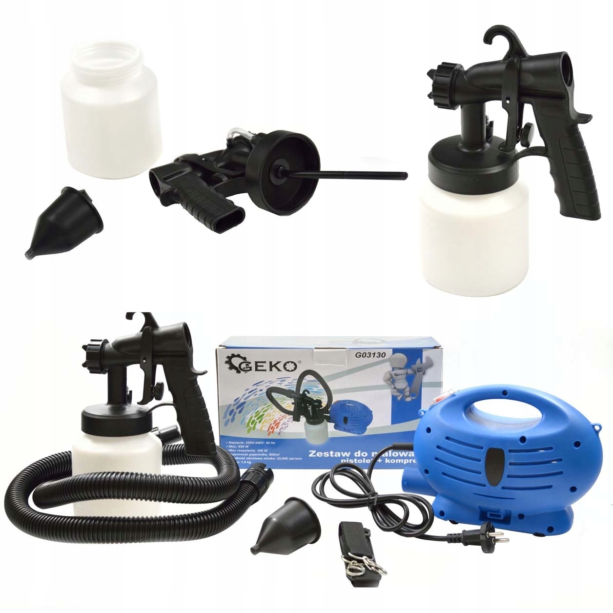 

Zestaw Do Malowania Pistolet+kompresor Elektryczny
