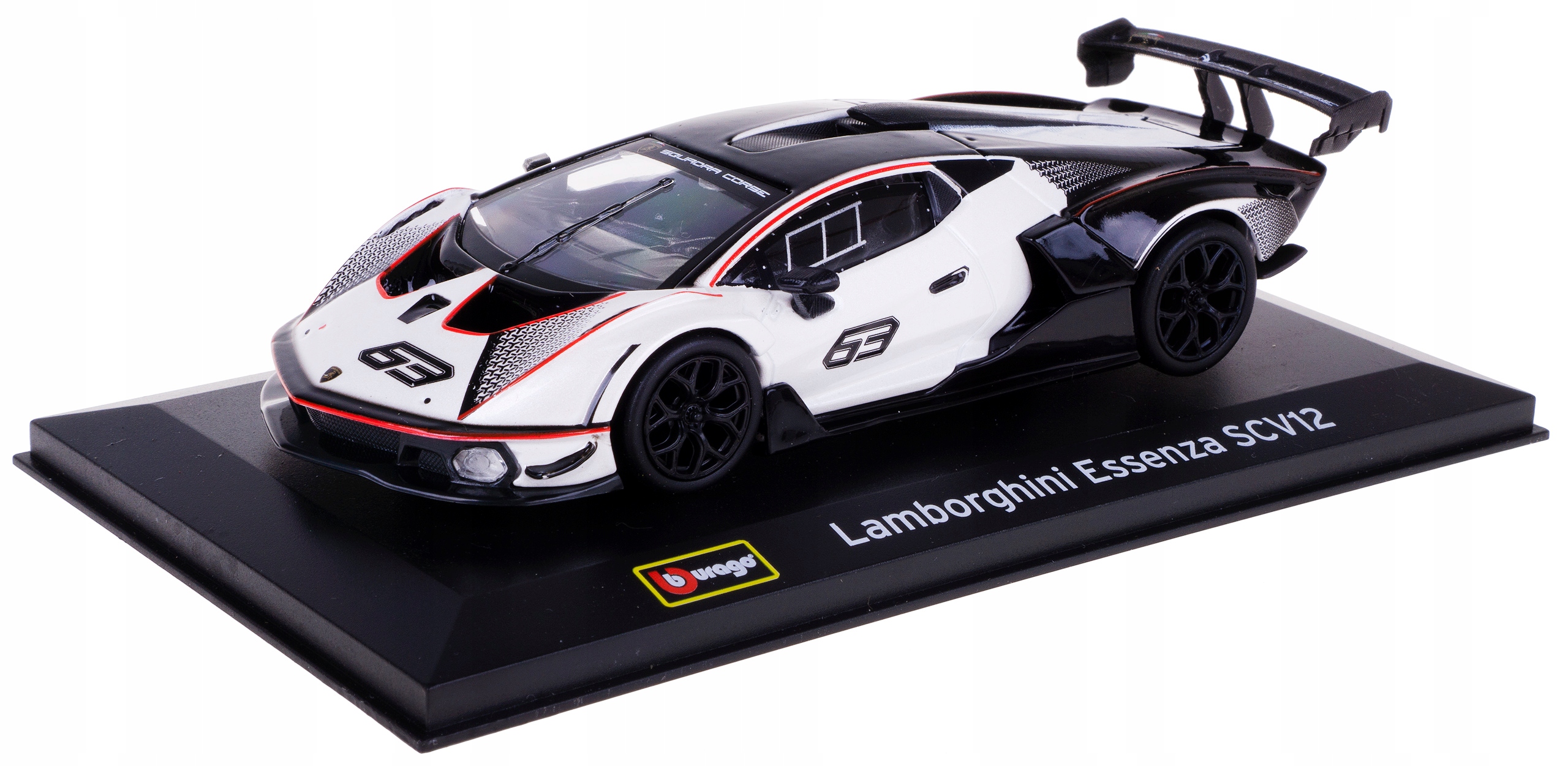 Lamborghini Essenza SCV12 Model 1:32 Bburago Bílá
