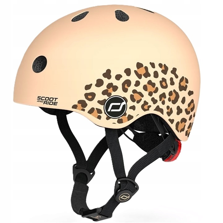Scootandride Kask ochronny Xxs-s dla dzieci 1-5 lat Leopard