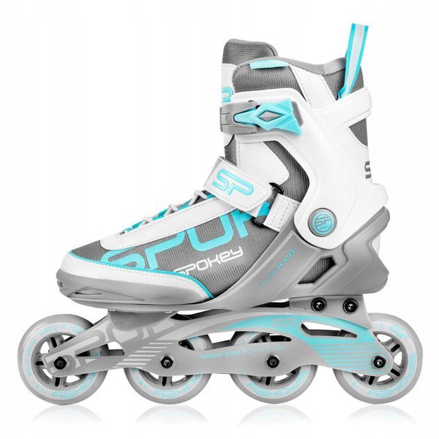 Kolečkové Brusle Spokey Prime Pro bílo-tyrkysové, velikost 37
