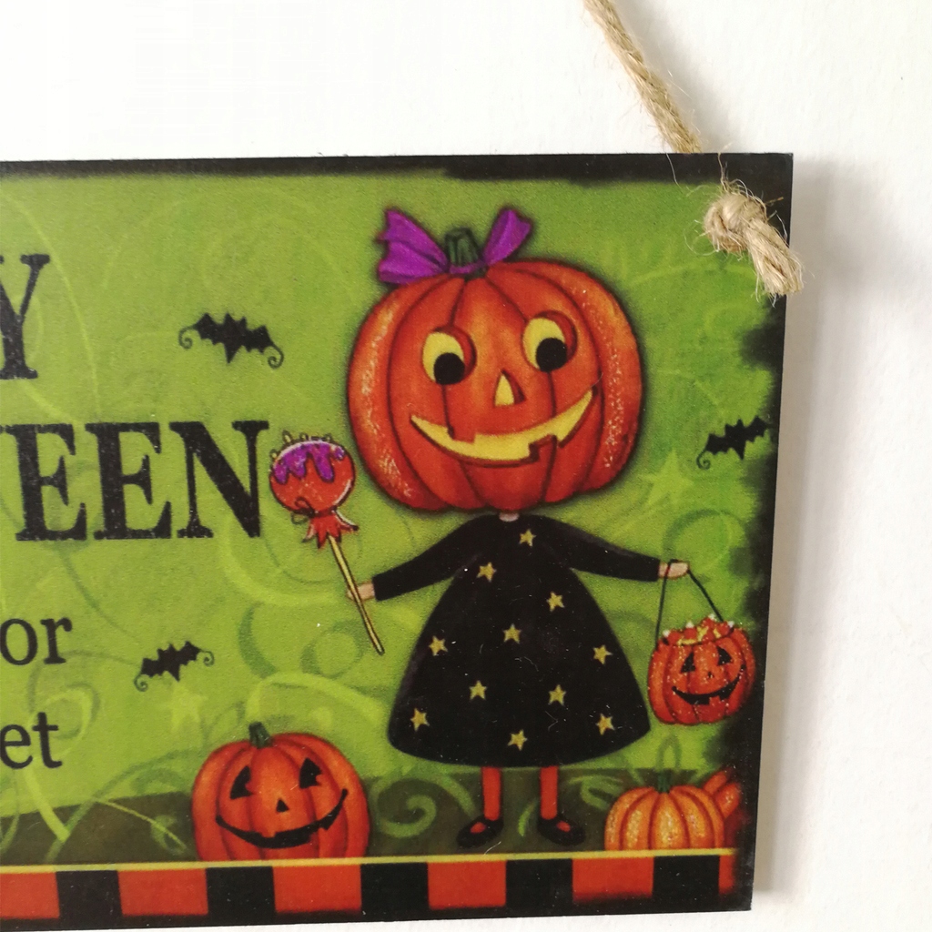 Wesołego halloween wiszący tablica z drewna Linia inna