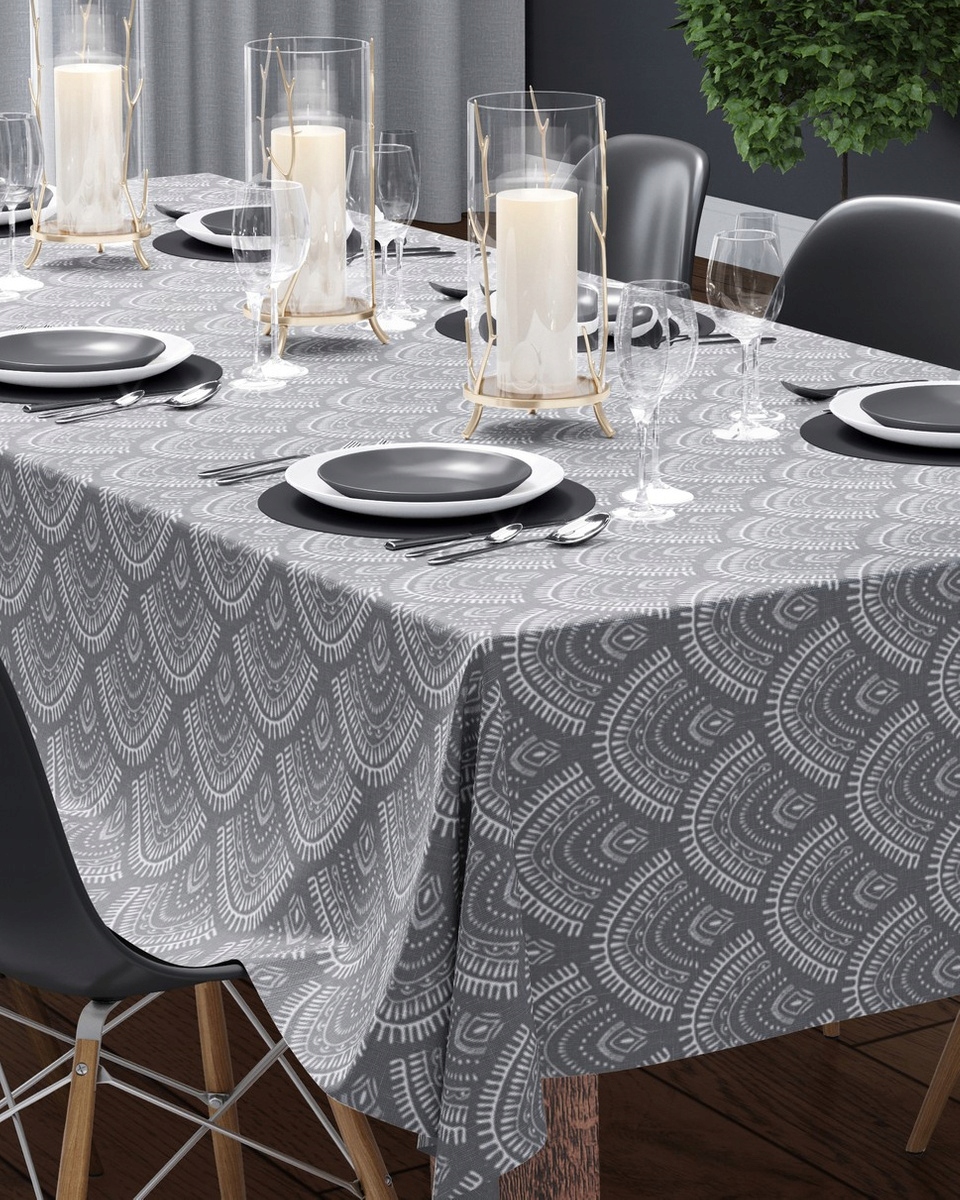 Obrus 140x240 Dekoracyjny Bawełniany na Stół Panama 4133A Długość 240 cm