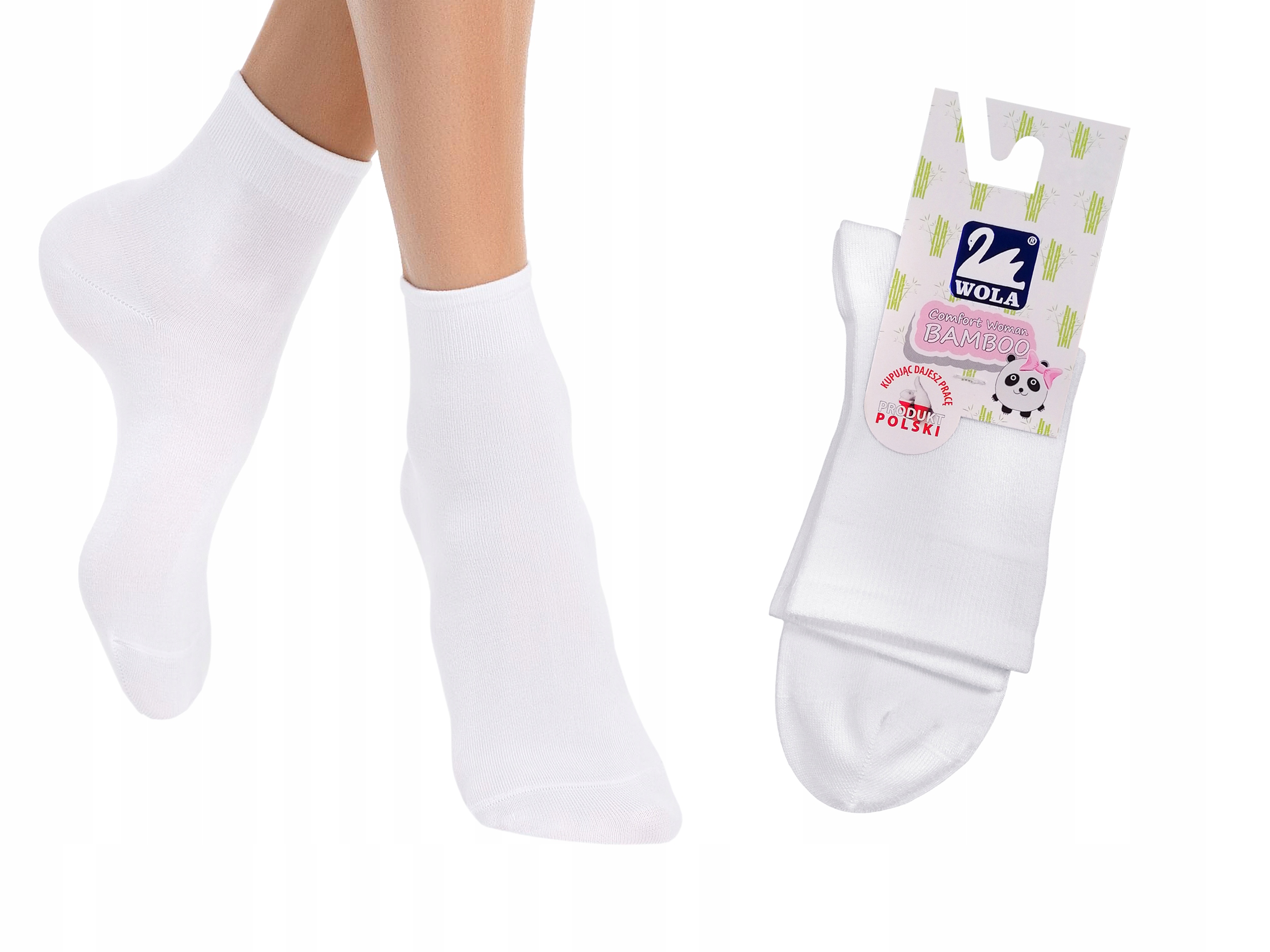 

Bambusowe skarpety Wola Bamboo White 05A, 36-38