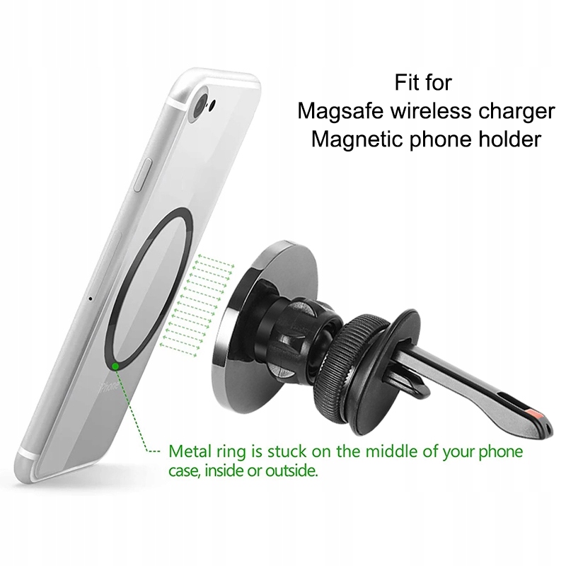 RING PIERŚĆIEŃ MAGNETYCZNY MAGSAFE DO TELEFONU Funkcje ładowanie indukcyjne
