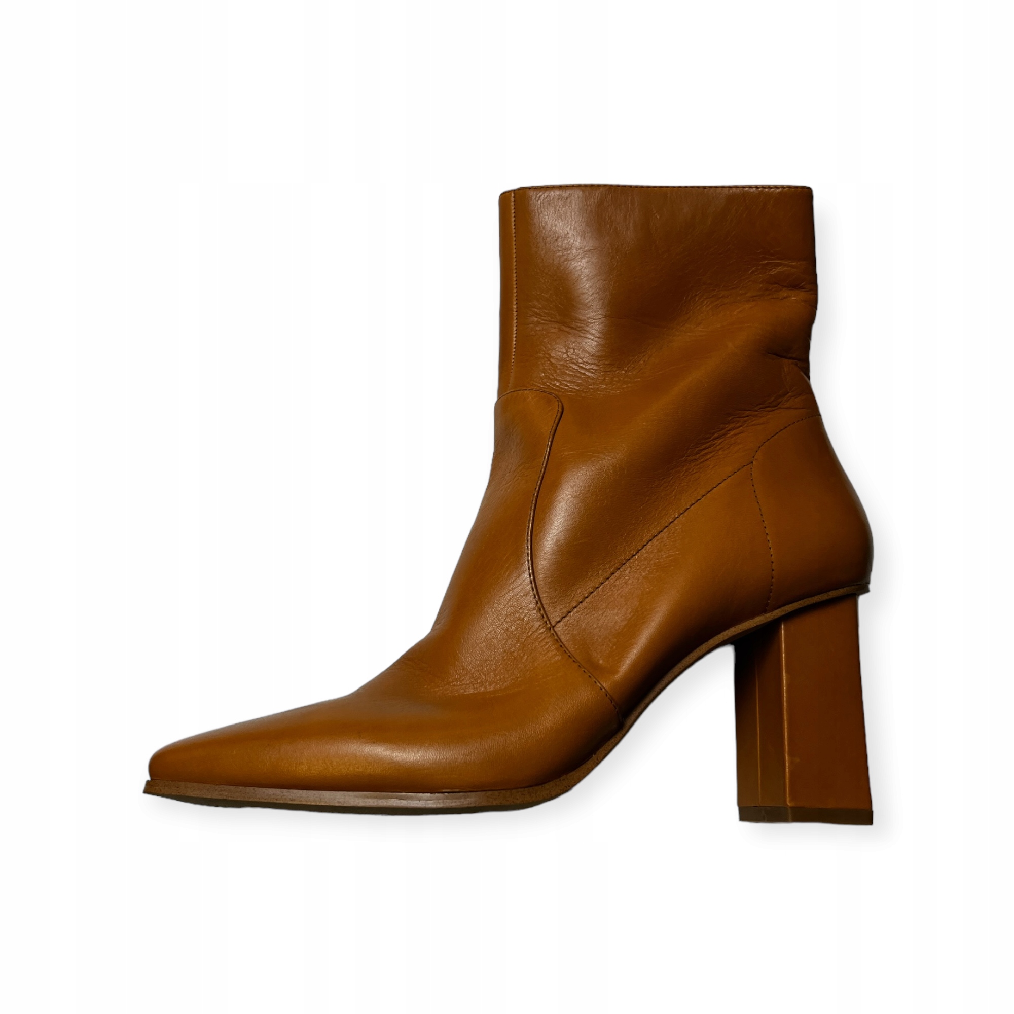 Dámské kotníkové boty nad kotník boty s hnědým zipem Aldo 40