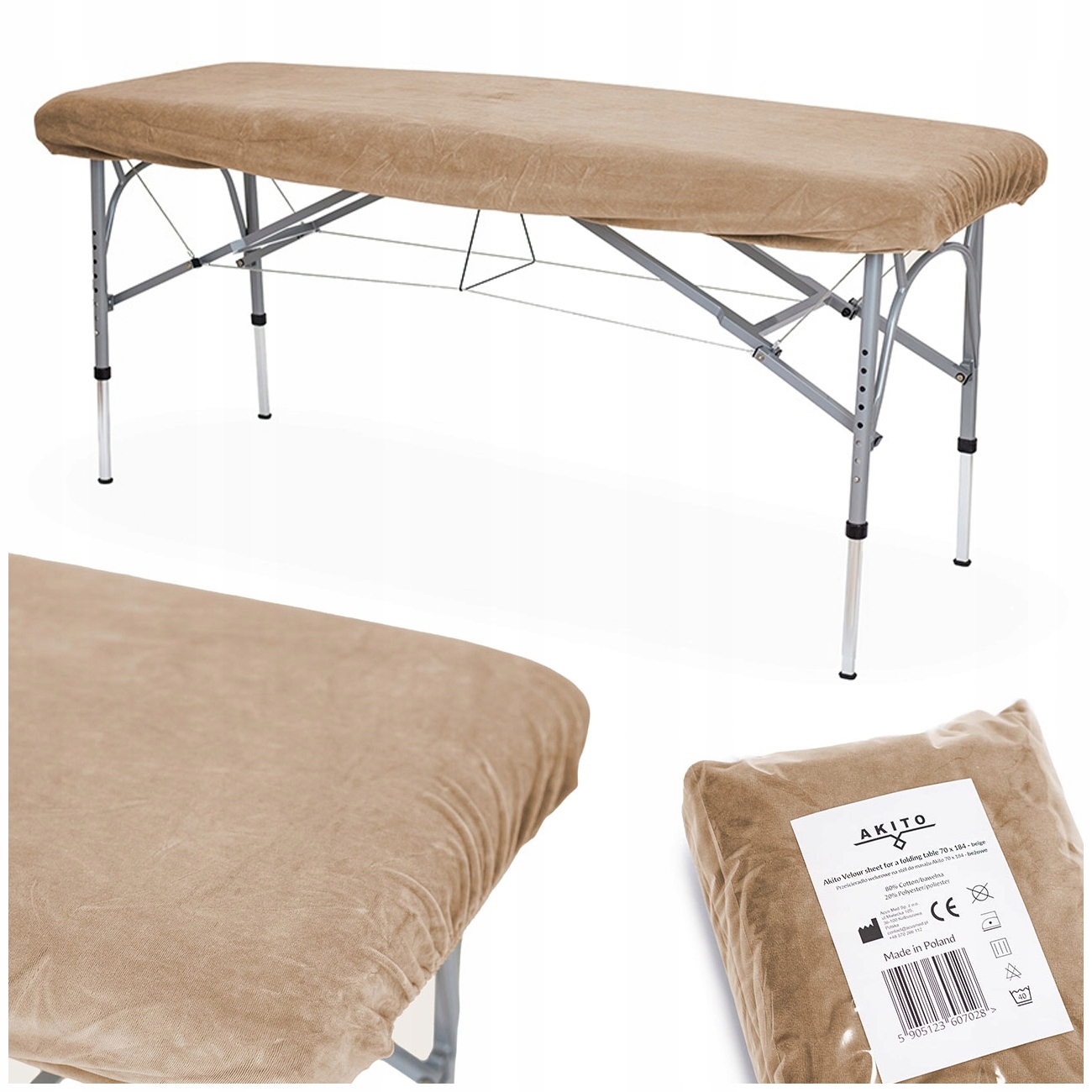 Prostěradlo S Gumičkou Na Masážní Stůl Akito 70 x 184 cm