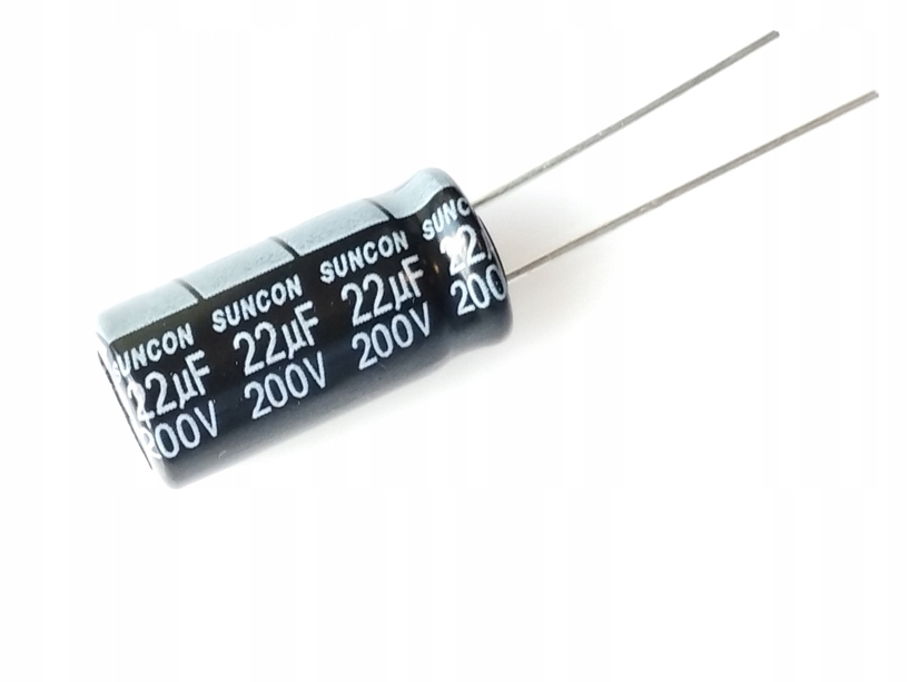 [10szt] Kondensator Suncon Faz 22uF 200V Ø10x20mm 105°C niska imp 0.85R