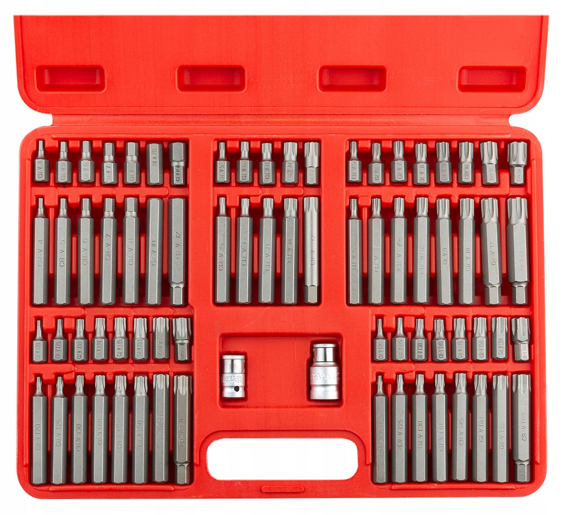 ZESTAW BITOW IMBUS TORX SPLINE RIBE 74szt REDATS Number of Elements sets