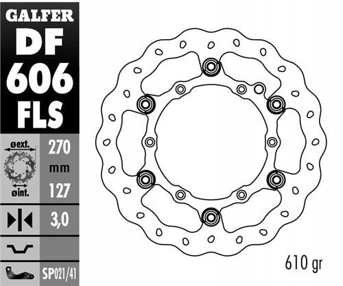 Galfer Brzdový Kotúč Plávajúci 270MM Ktm Všetky Modely, Husaberg (NG1