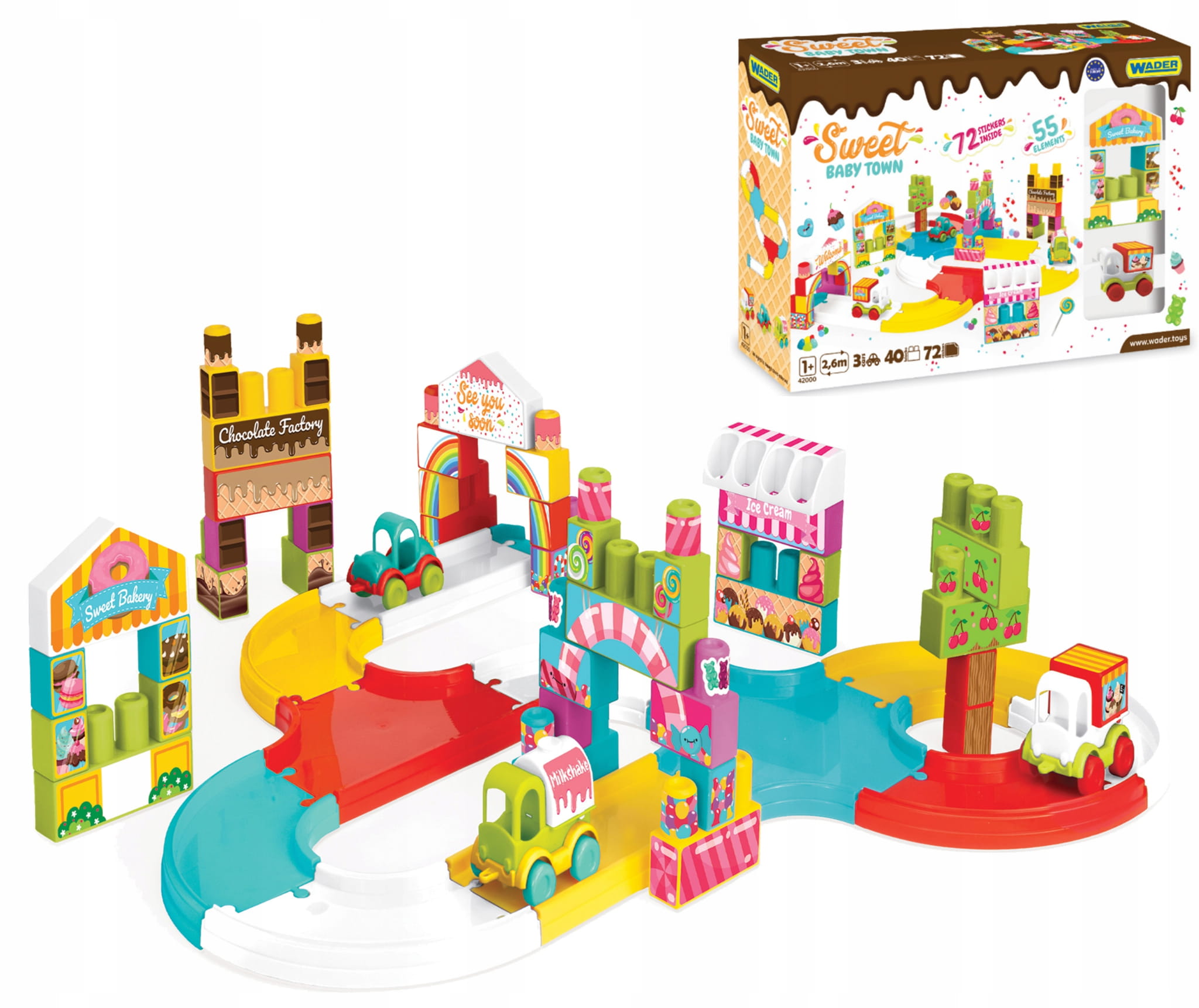 

Wader sweet baby town trasa wraz z klockami 55
