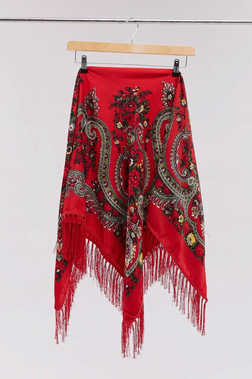 Šátek folkový horský šátek 50% vlna 50% viskóza