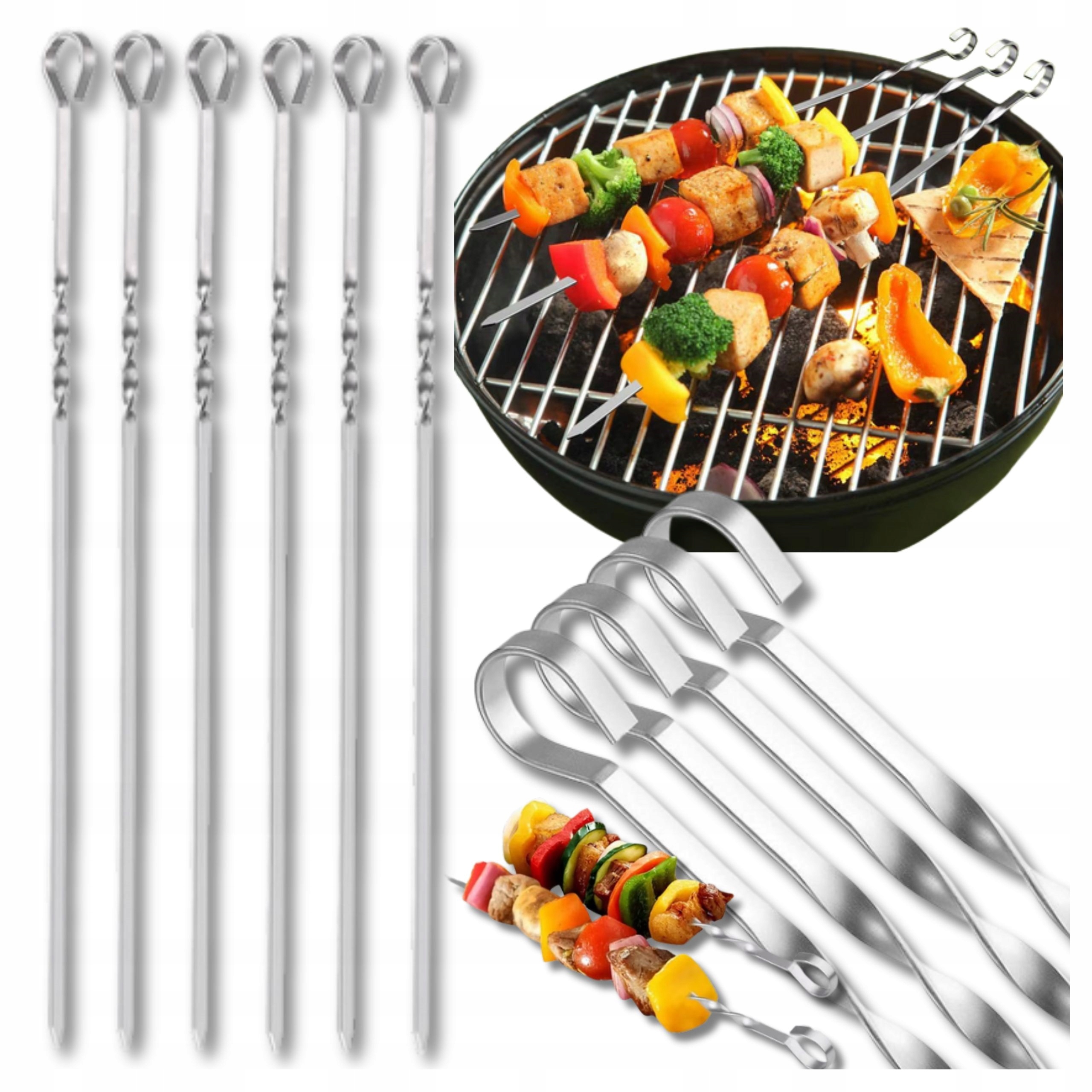 SZPIKULCE SZAMPURY DO SZASZŁYKÓW MIĘSA GRILL 50 cm 8 SZT
