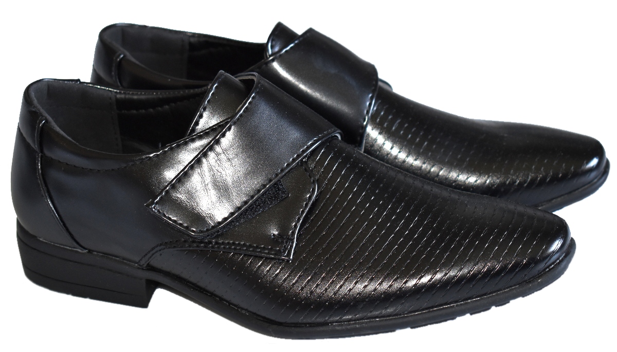 ENPLUS Komunijne Czarne PÓŁBUTY Wizytowe Lekkie na Rzepy 23,5 cm - 36 Marka Inna marka