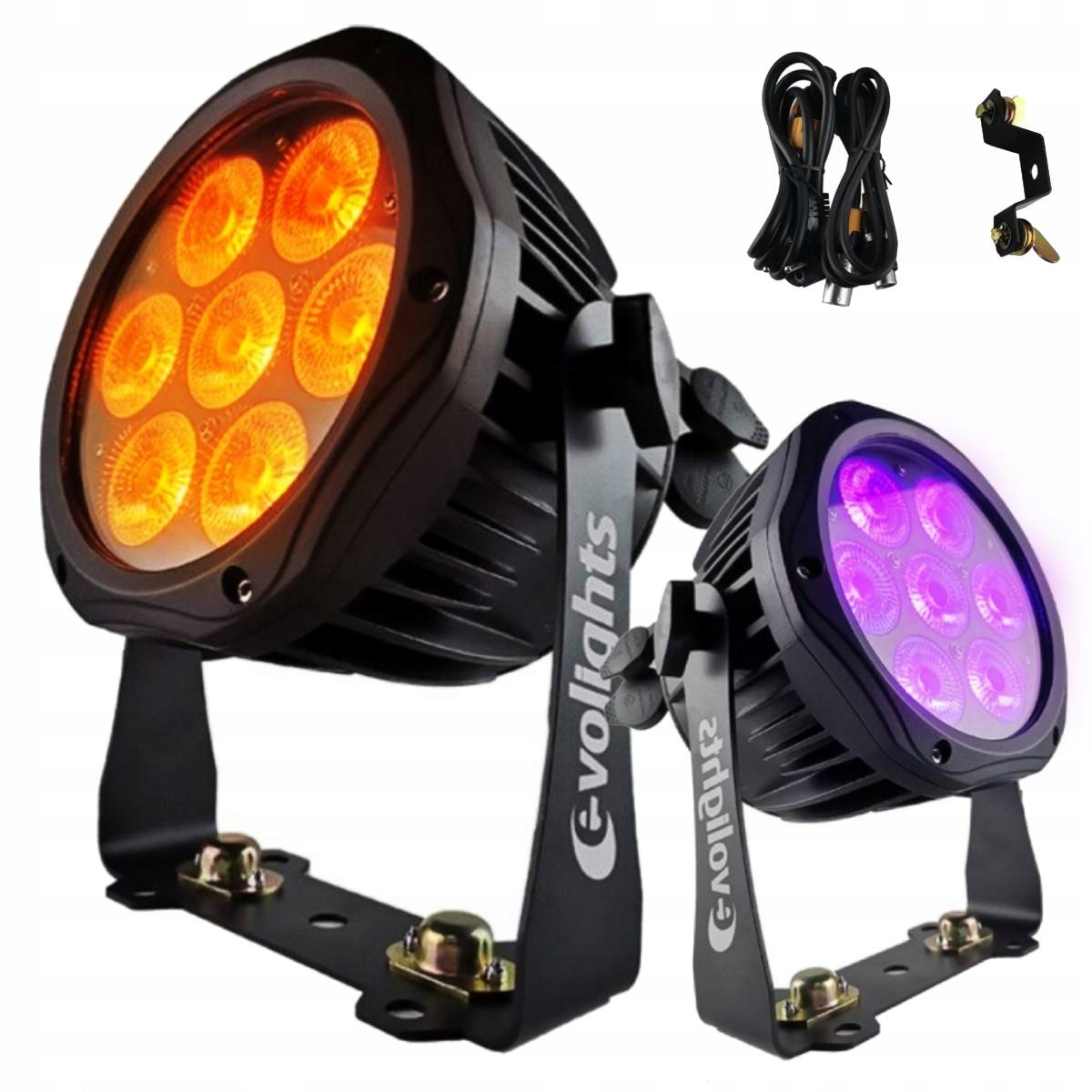 Evolights Efekt Świetlny Led Oświetlenie Sceniczne Par 7x10W Rgbwa Uv IP65