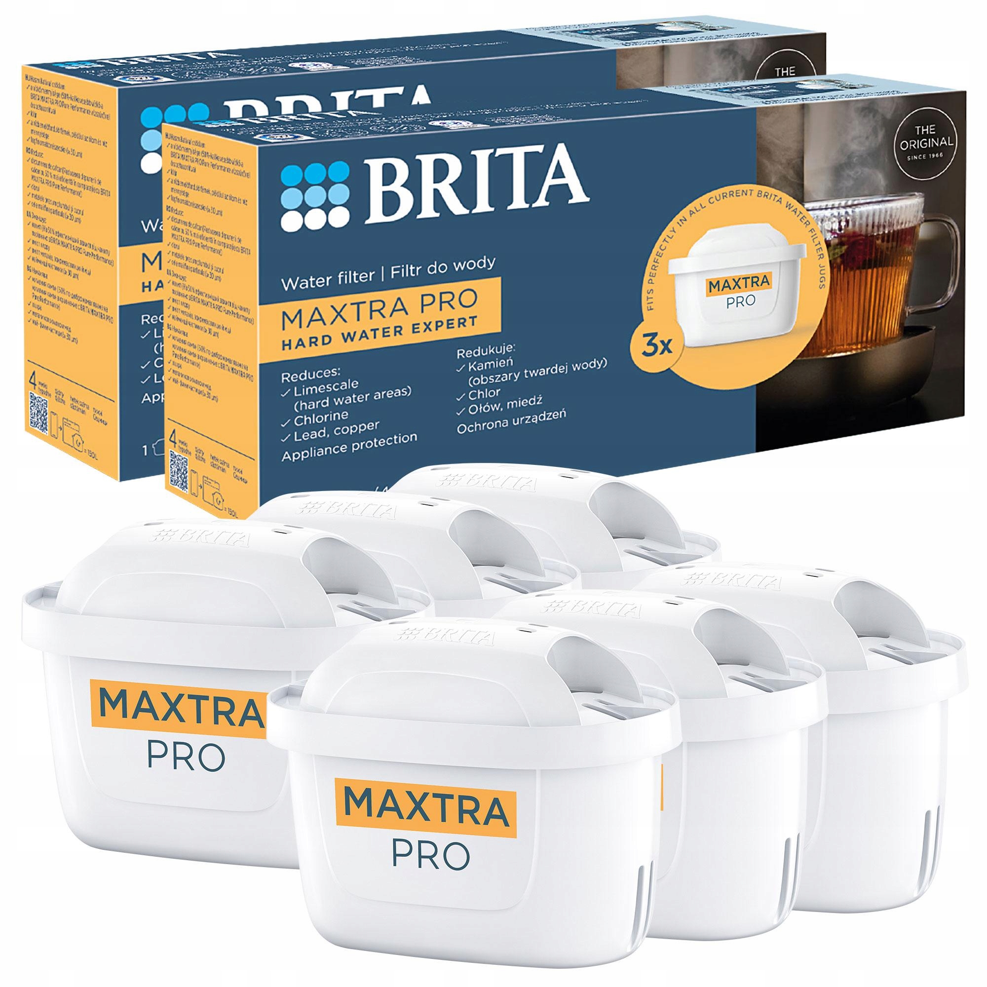 Filtrační vložka Brita Pro Hard Water do džbánků Brita Glass 6x