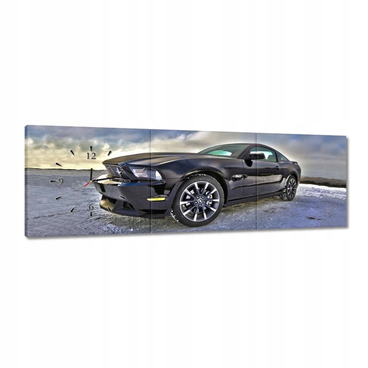 Hodiny 120x40 Ford Mustang na sněhu Auto Klasika vyrobeno v Usa