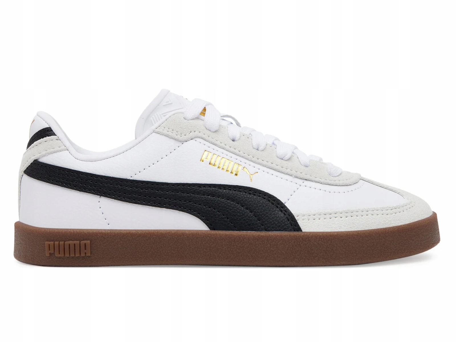 Sportovní boty Puma Club 401489-02 pro mládež juniorky bílé kožené 38,5