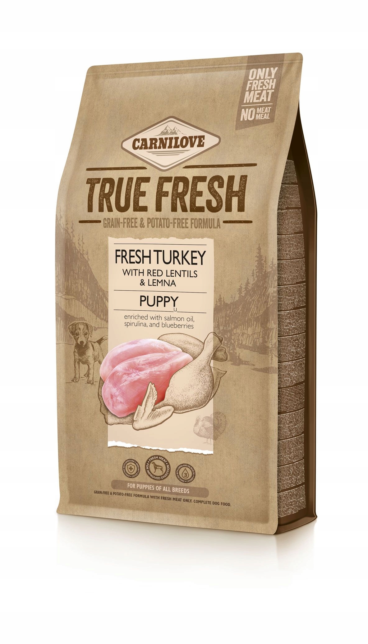 Carnilove Pravé Čerstvé Pesí Krůtí Maso Pro Štěně 11,4 Kg