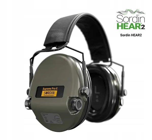 Słuchawki aktywne Sordin Supreme Pro-x Sfa Slim Hb Green Pvc 74502-06-S