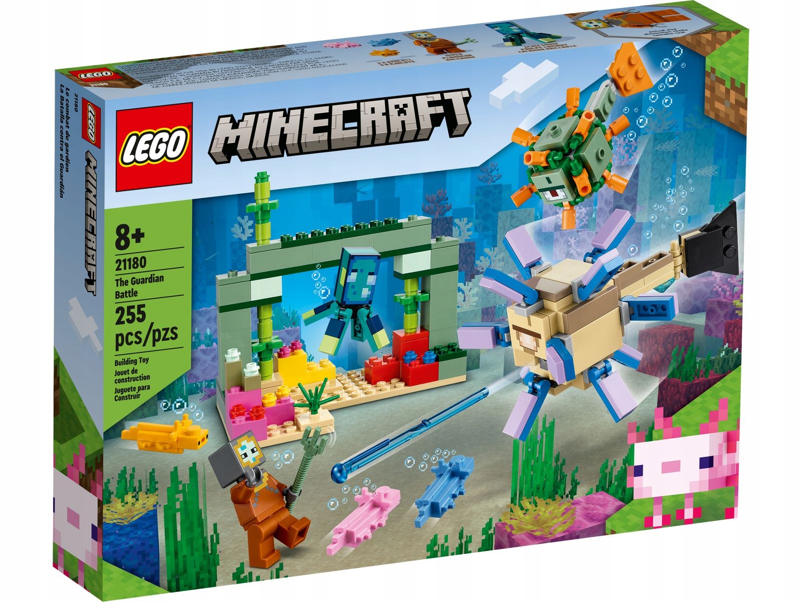 NOWE LEGO MINECRAFT 21180 WALKA ZE STRAŻNIKAMI