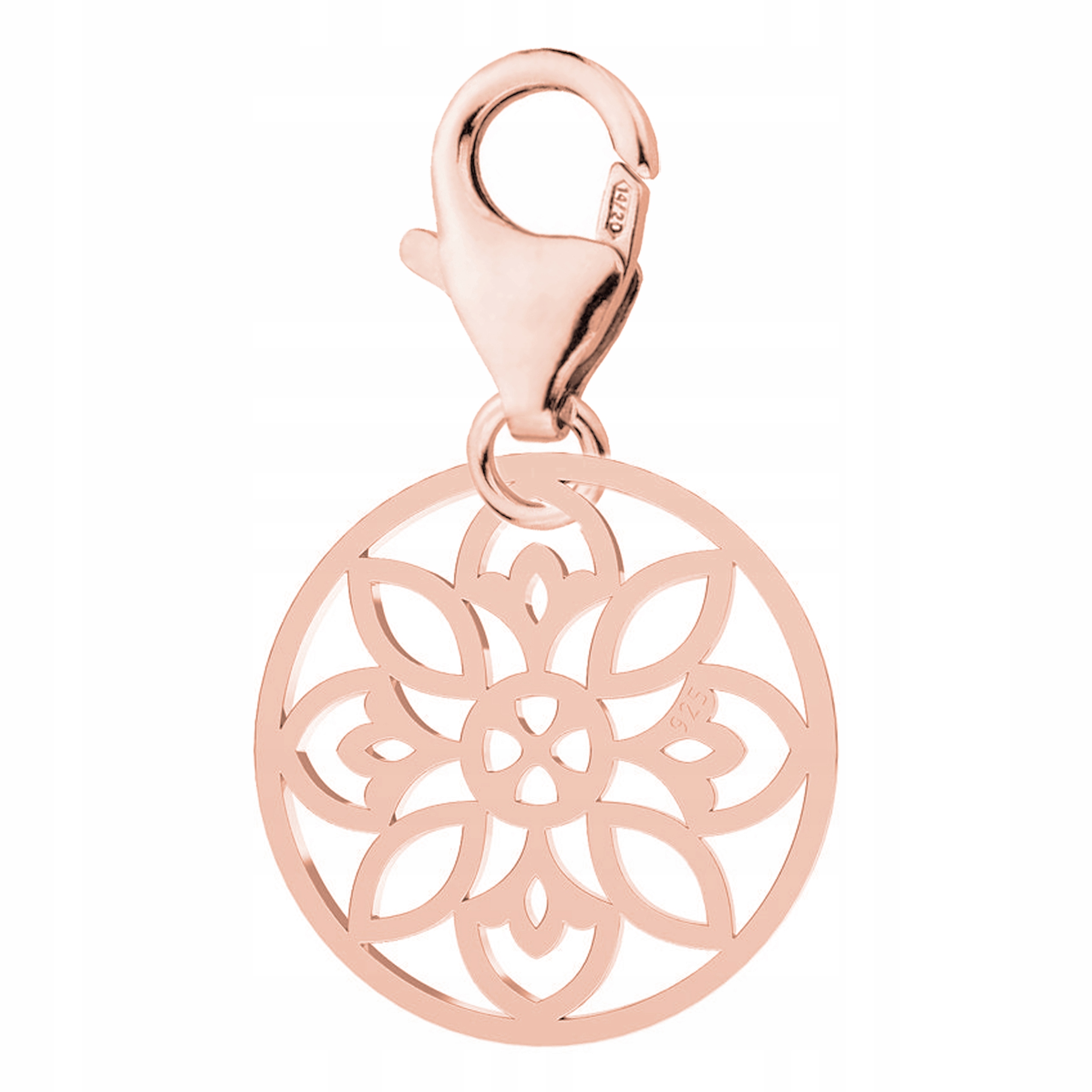 Přívěsek Prolamovaný Květ růžové zlato stříbro 925