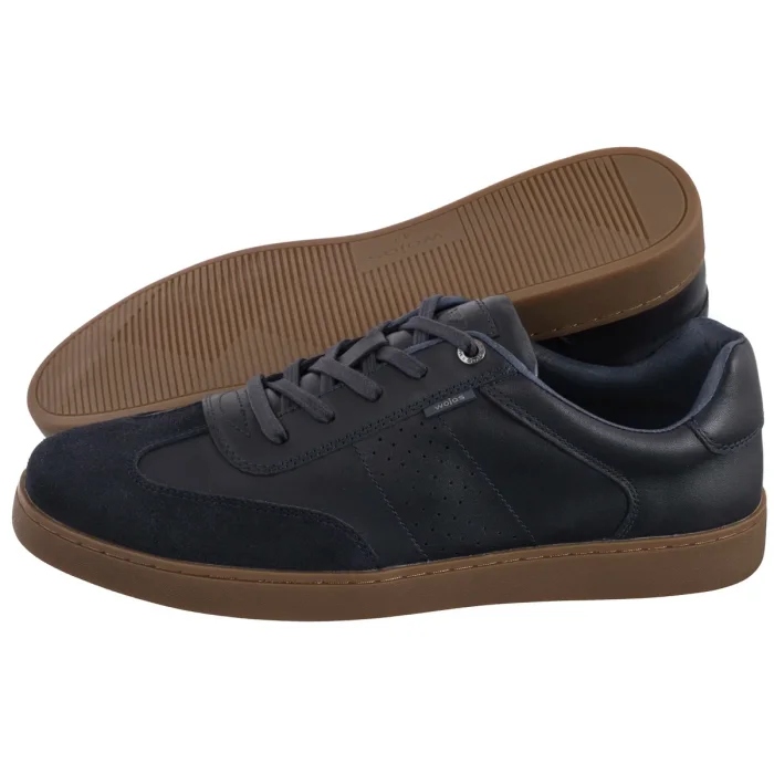 Pánské sportovní boty Klasické polobotky Wojas Tmavě modré Kůže 10250-76