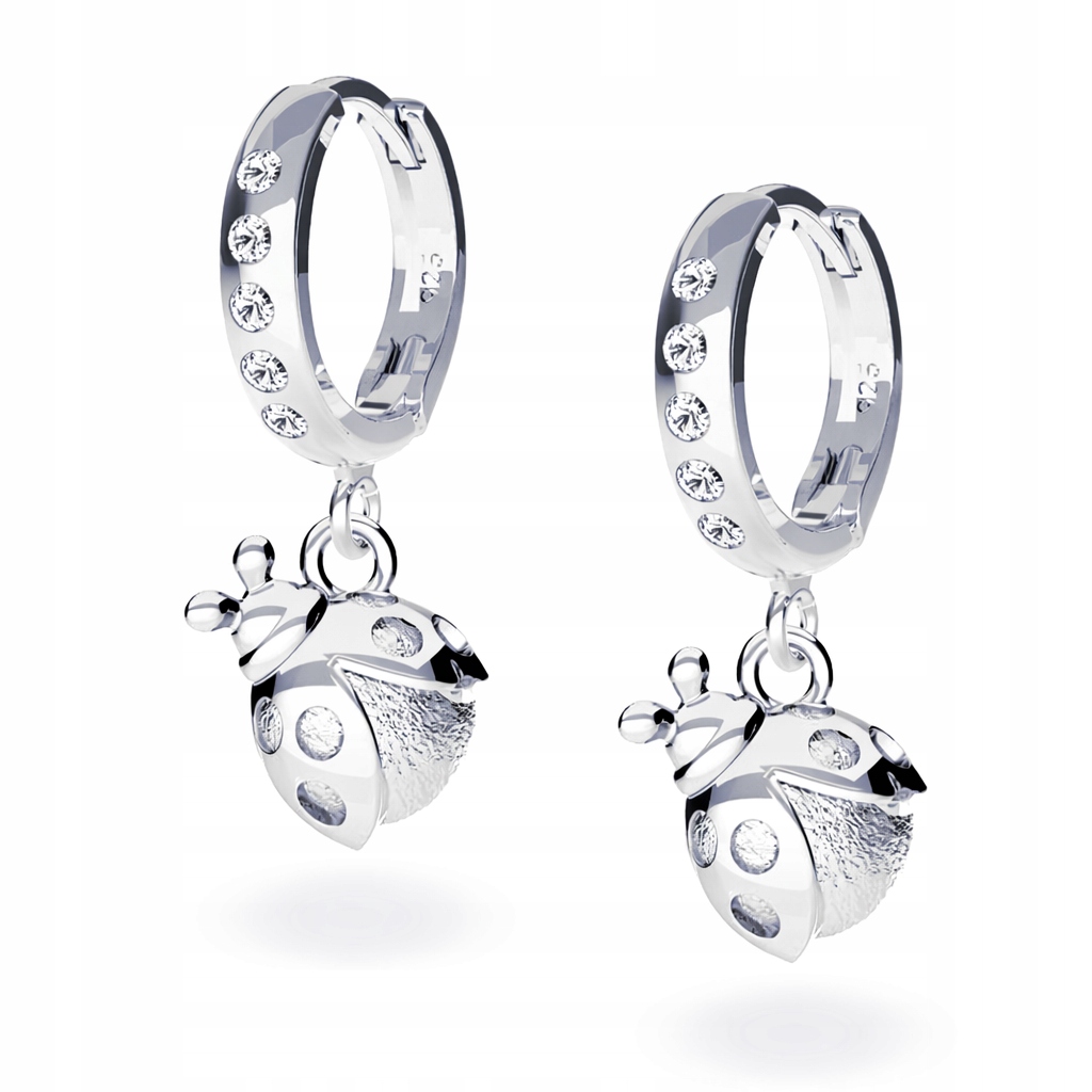 Biedronka Berušky Stříbrné náušnice pouta stříbro 925 Symbol štěstí