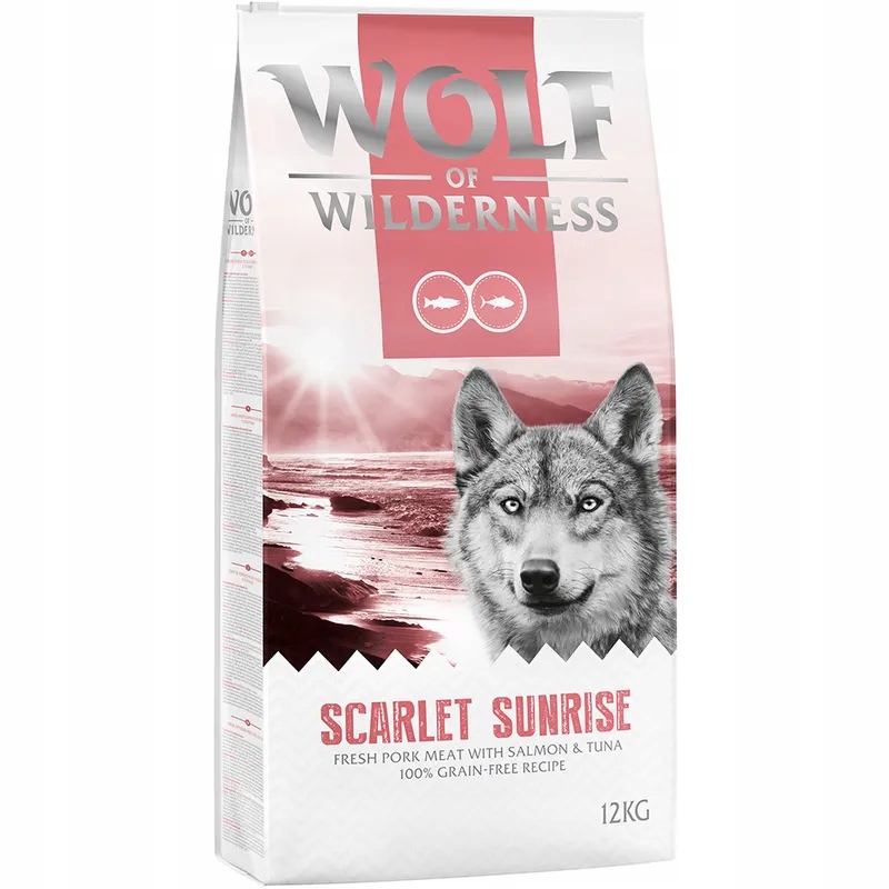 Wolf of Wilderness Adult „Scarlet Sunrise“, losos a tuňák 12 kg