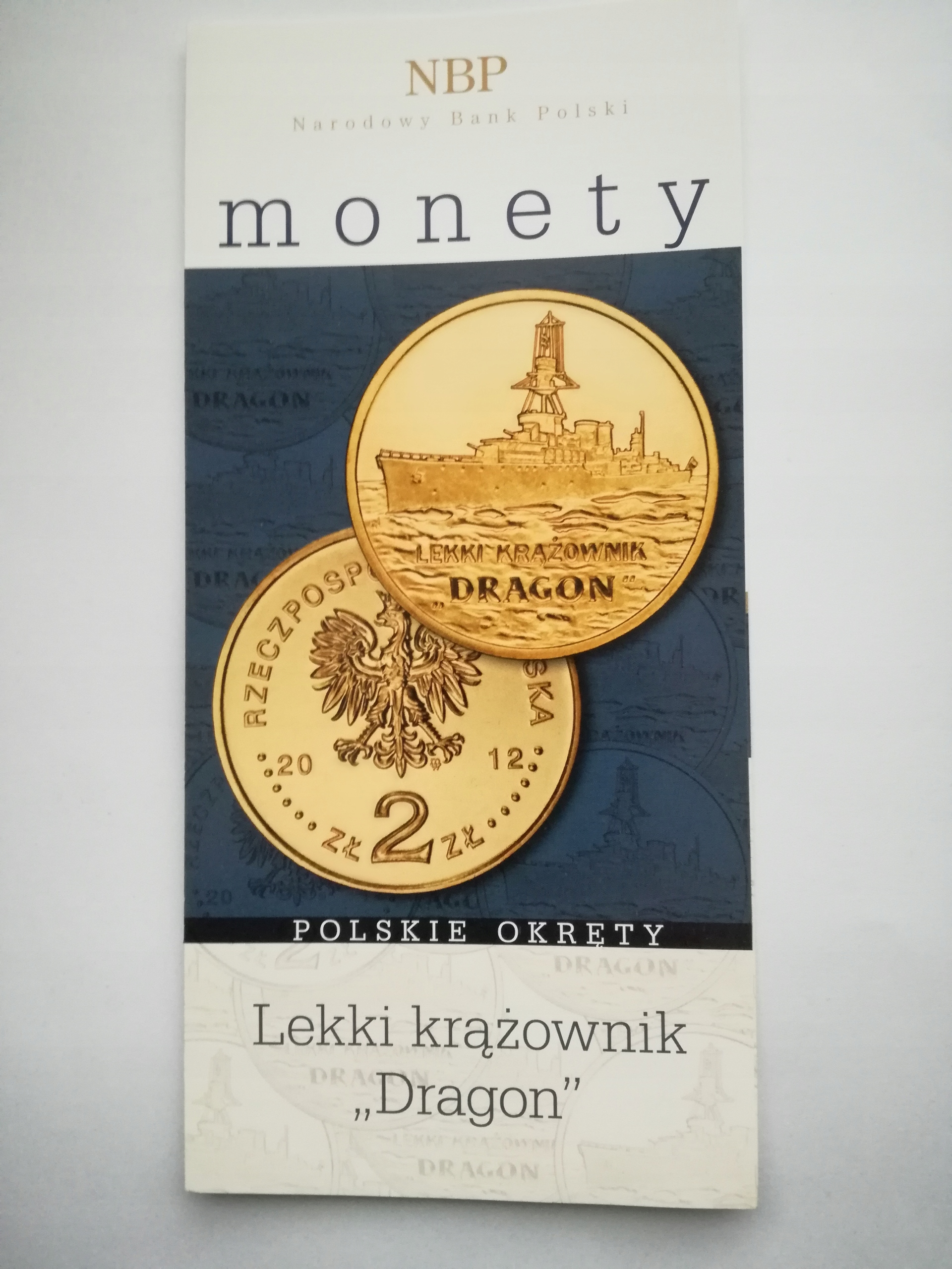FOLDER 2 ZŁOTE GN -2012- POLSKIE OKRĘTY - LEKKI KRĄŻOWNIK DRAGON