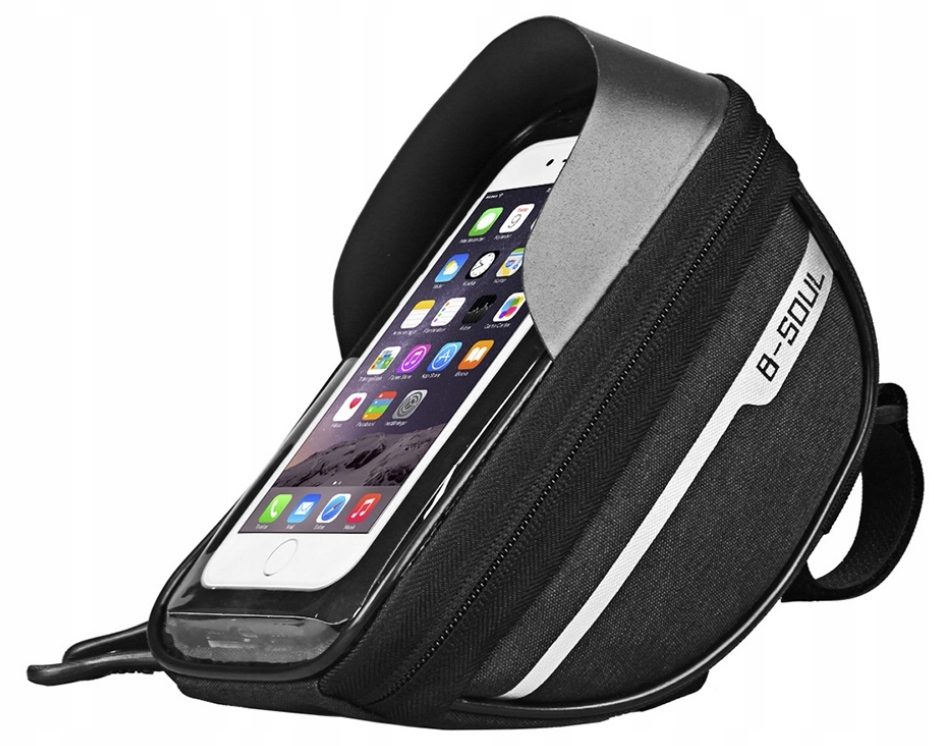 TORBA SAKWA ROWEROWA B-SOUL NA RAMĘ CZARNA Etui Smartfon do 7 cali Marka B-Soul