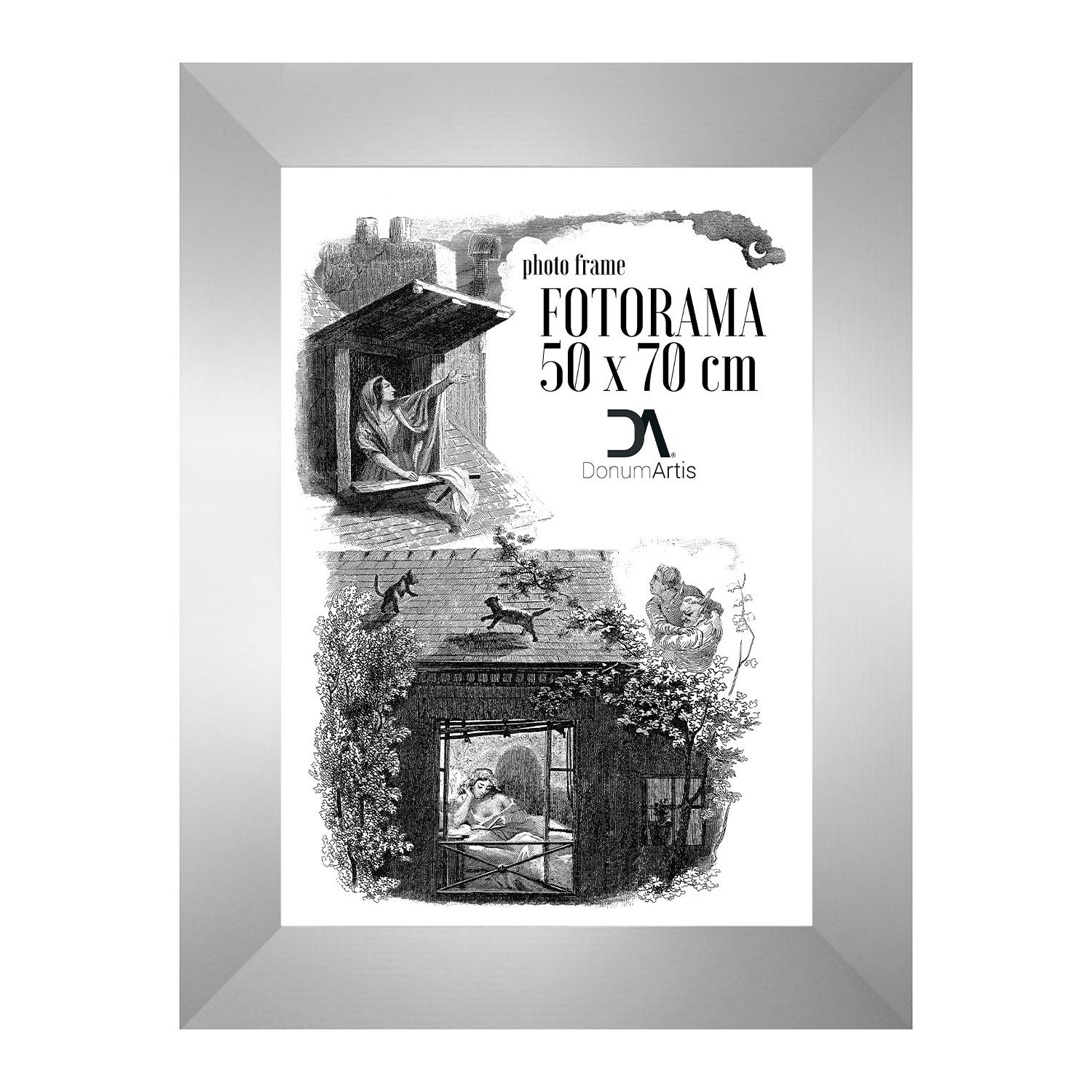 Fotorám Factory barva chrom 50x70 rám pro plakát