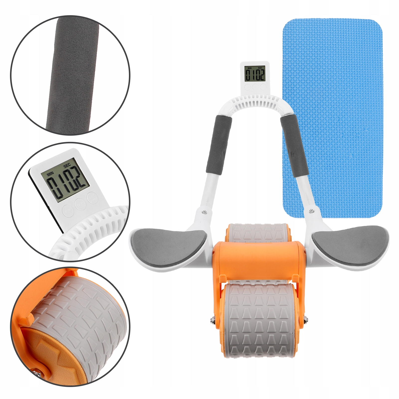 KOŁO BRZUSZNE AUTOMATYCZNE Z ODBICIEM I PODPÓRKĄ TRENING ROLLER FITNESS Rodzaj kółko pojedyncze