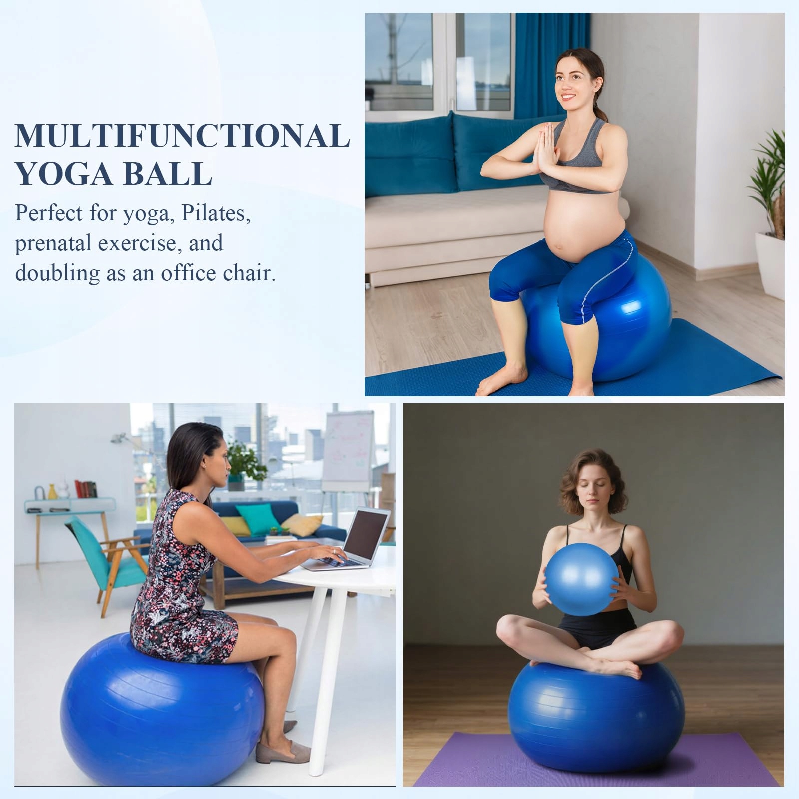 FLINTRONIC Zestaw Piłek Gimnastycznych do Jogi Pilates Fitness 55cm 25cm — miniatura 7