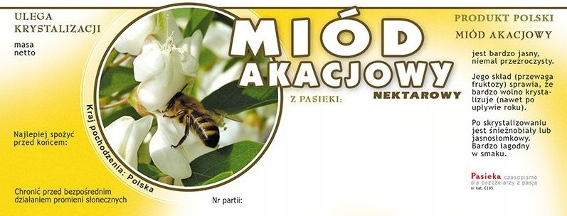 

Etykiety klejące Miód Akacjowy z kółkiem 100szt