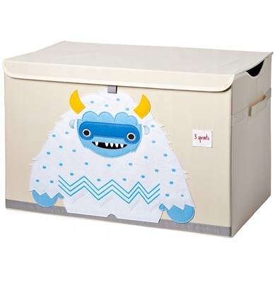 3 Sprouts Pudełko zamykane Na Zabawki Yeti Blue