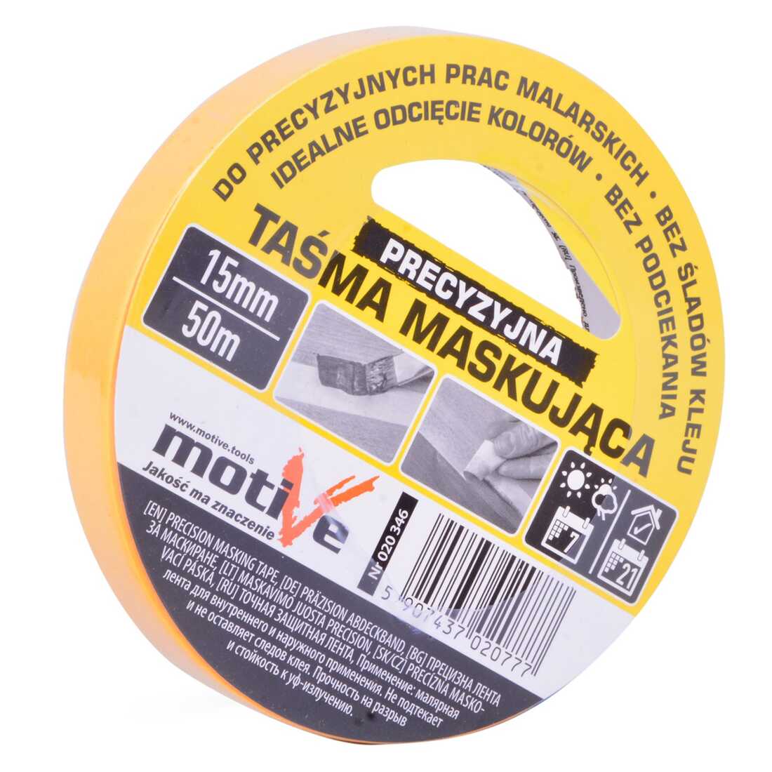 TAŚMA MASKUJĄCA PRECYZYJNA 15MM/50M MOTIVE