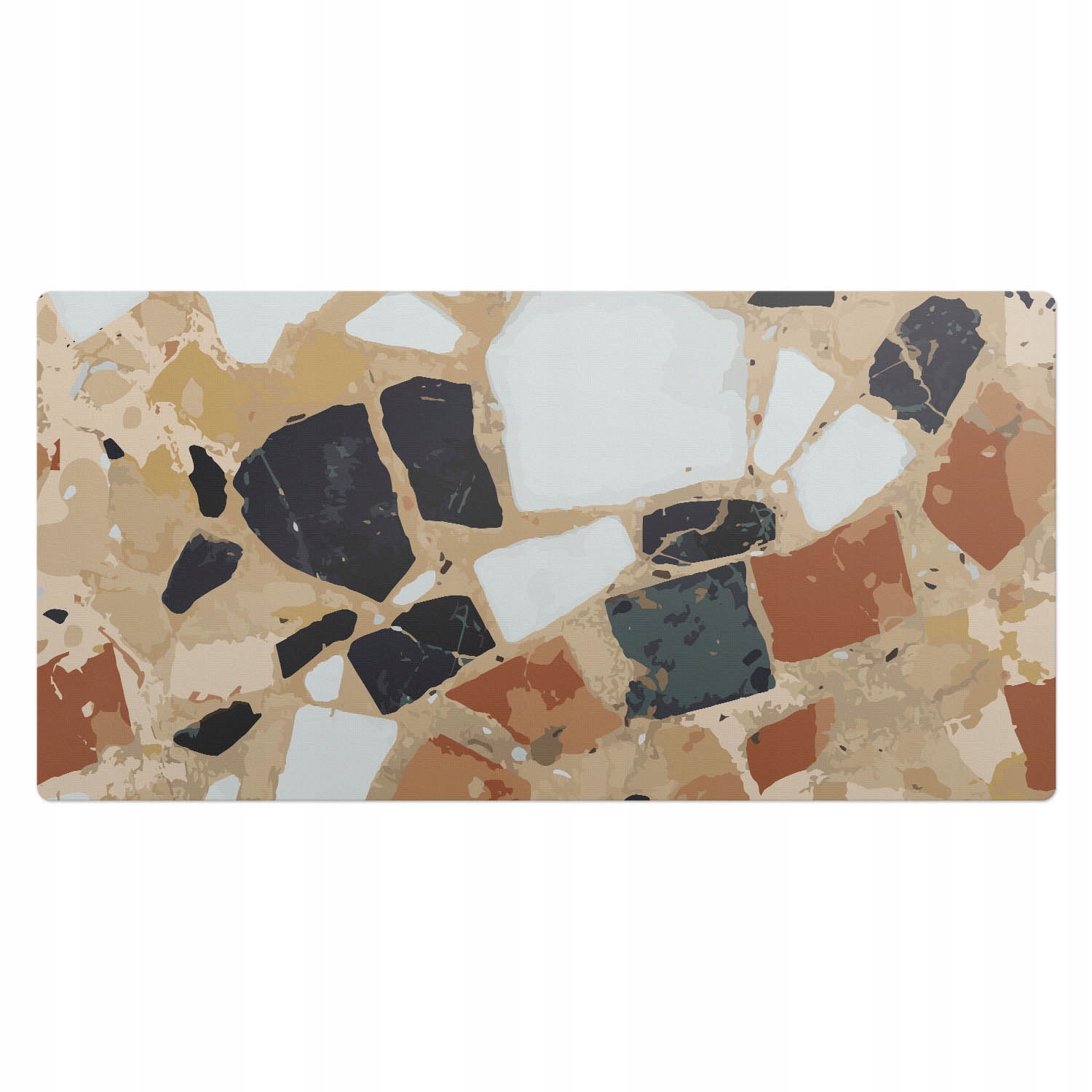 Podložka na psací stůl s grafikou pro domácnost i kancelář Kamenný mozaikový vzor 100 x 50 cm