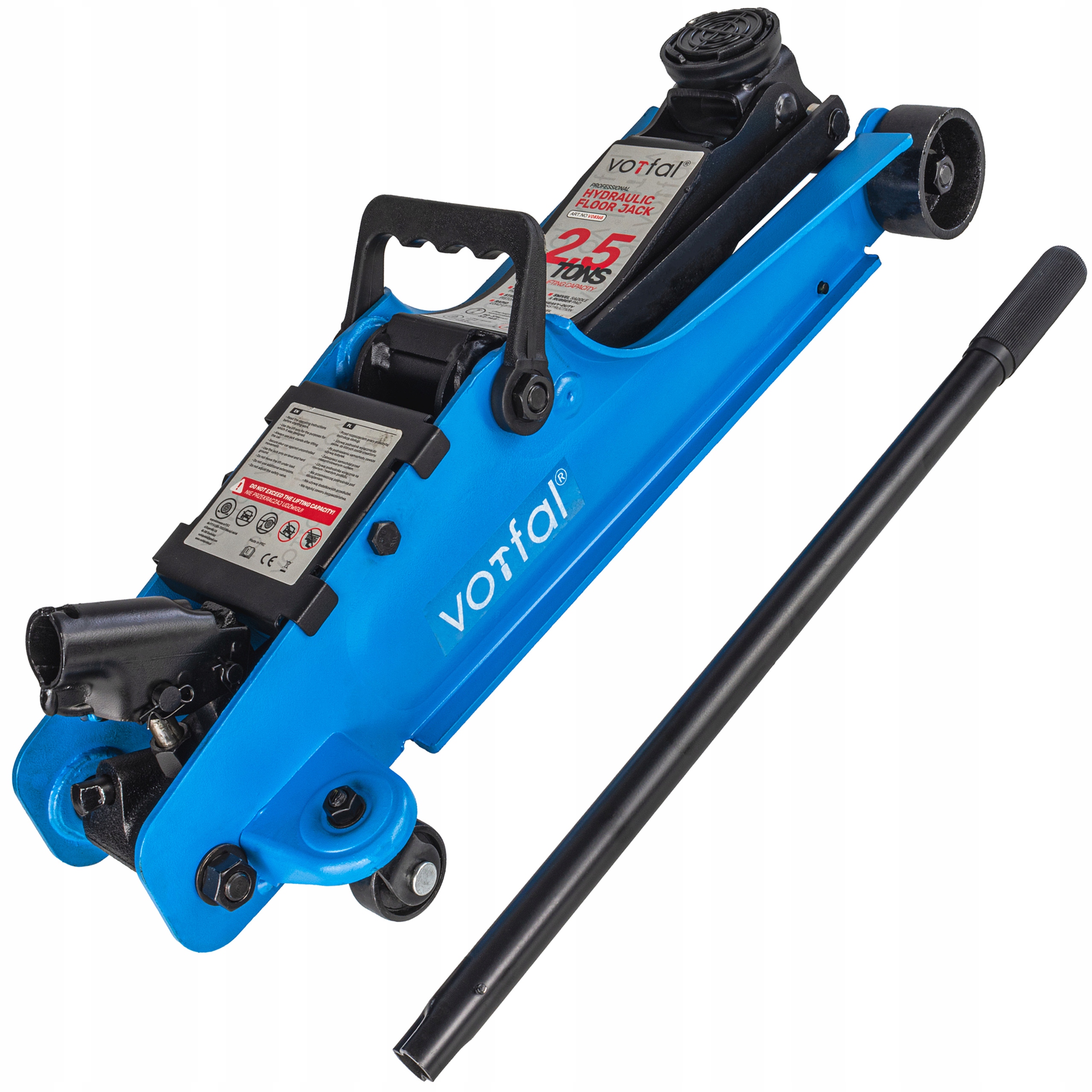 PODNOŚNIK SAMOCHODOWY LEWAREK ŻABA NISKOPROFILOWY PUNKTOWY 2,5T WALIZKA Marka Vorfal